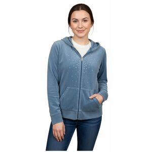 Style & Co Sport velvet hoodie with rhinestone size M